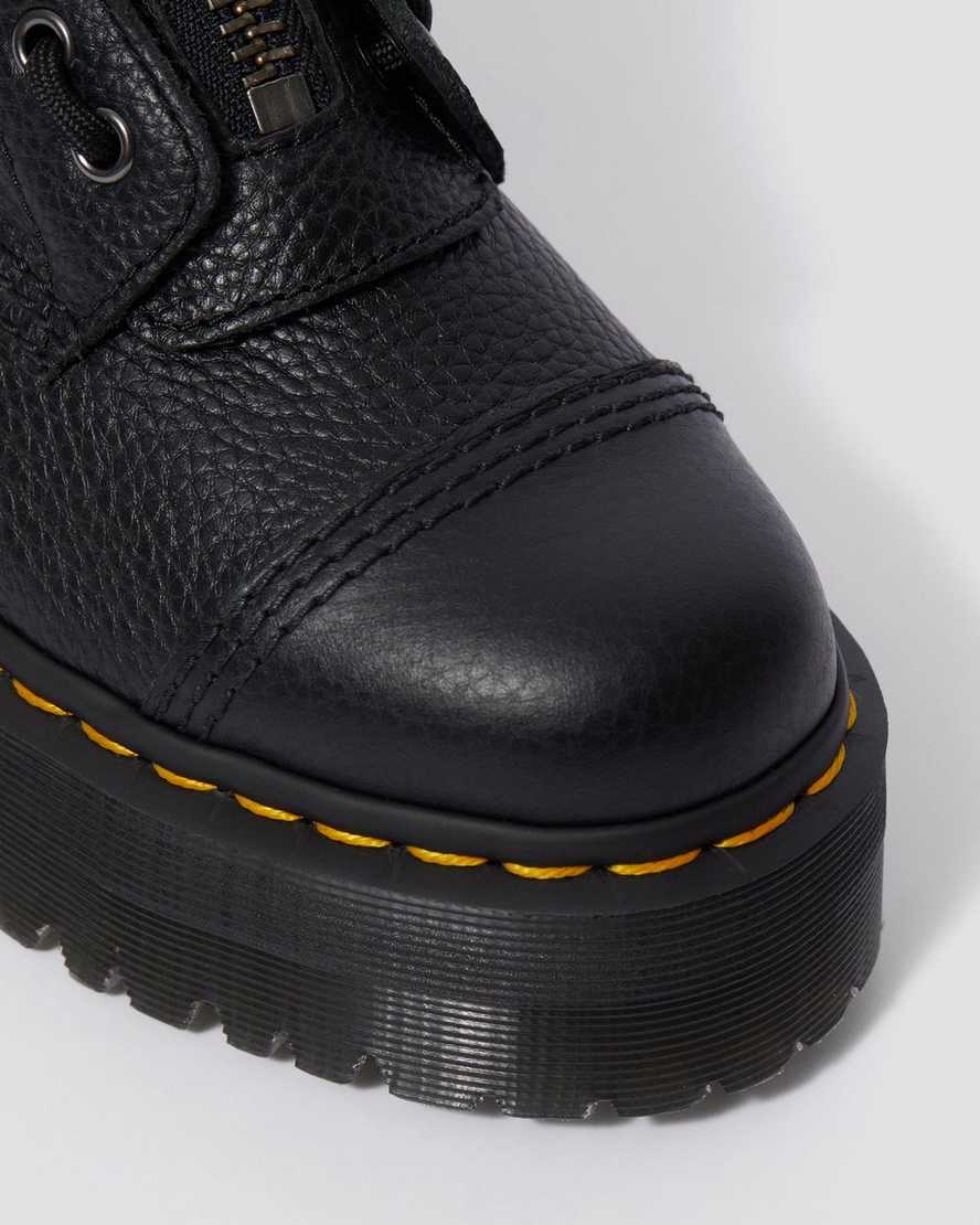 schwarze dr. martens sinclair damen-plateaustiefel