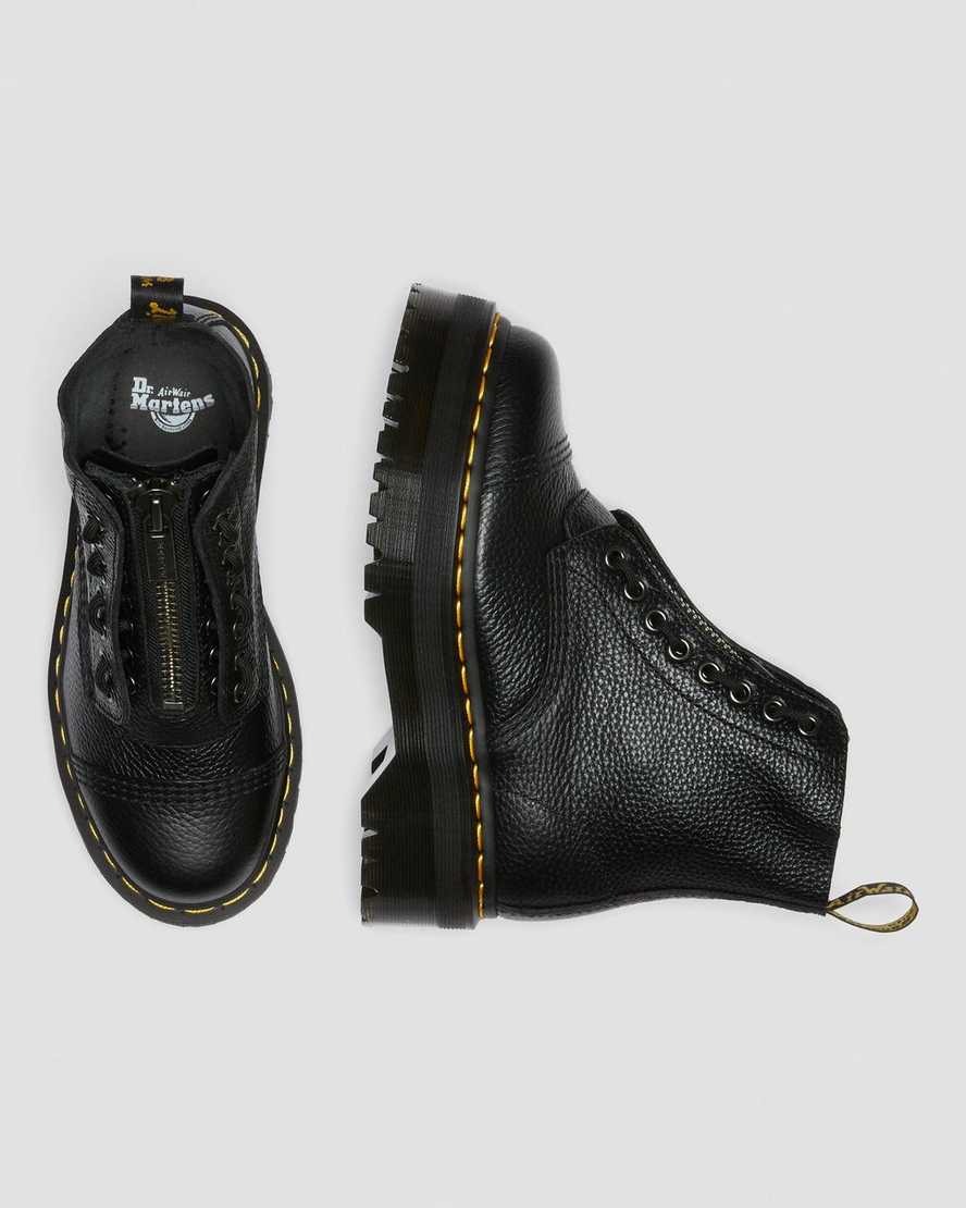schwarze dr. martens sinclair damen-plateaustiefel