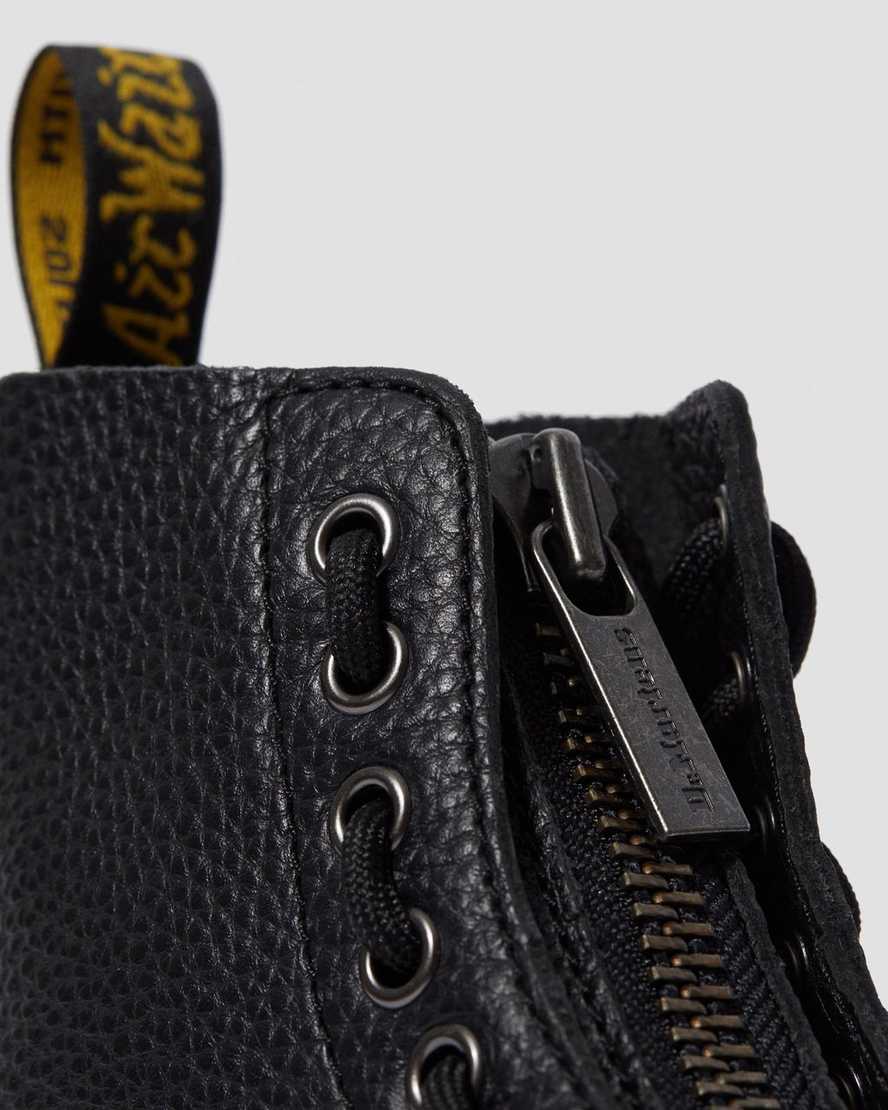 schwarze dr. martens sinclair damen-plateaustiefel