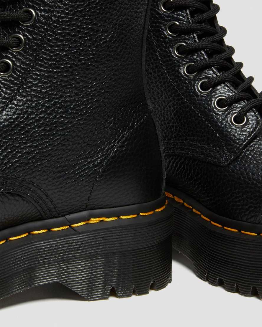 schwarze dr. martens sinclair damen-plateaustiefel
