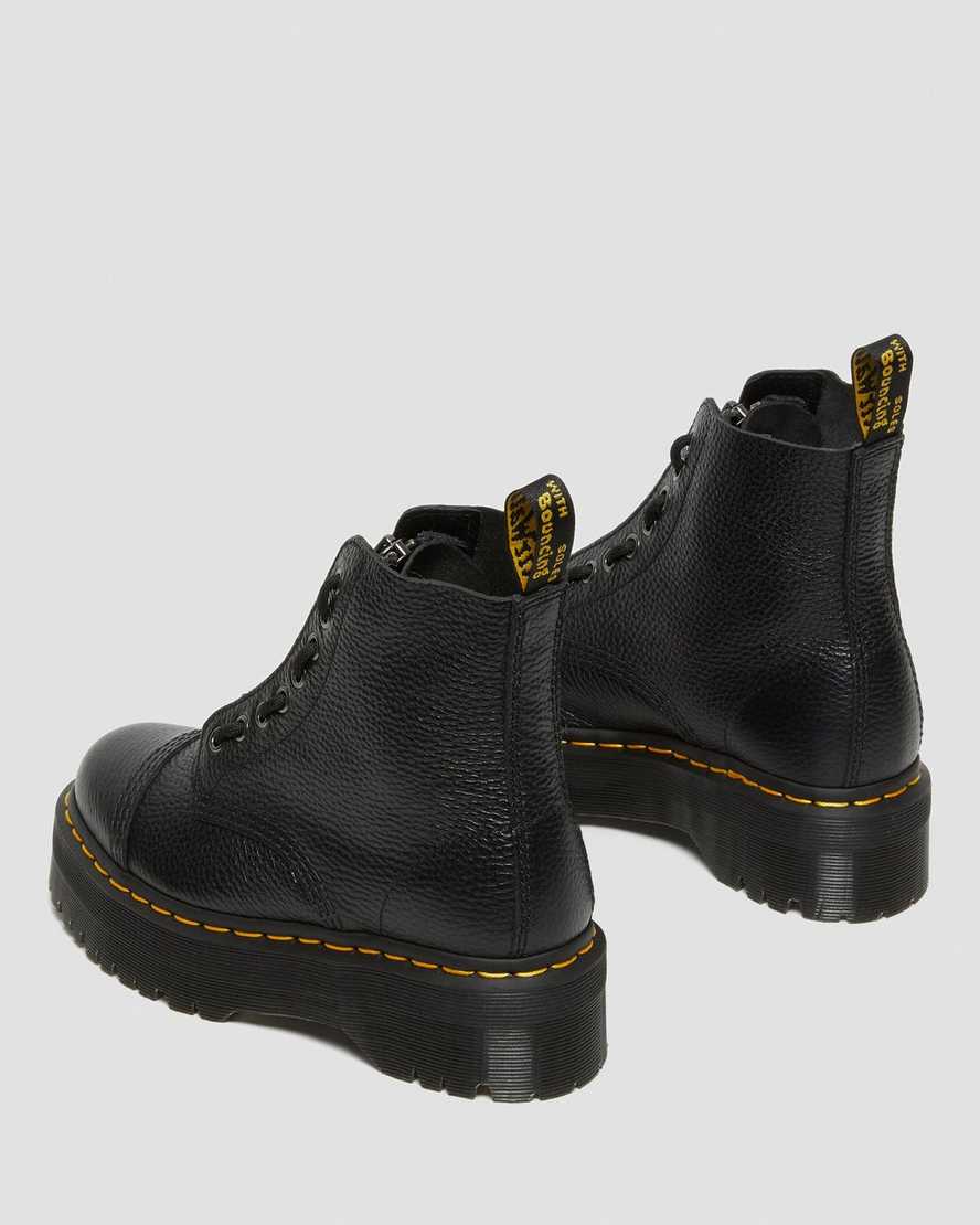 schwarze dr. martens sinclair damen-plateaustiefel