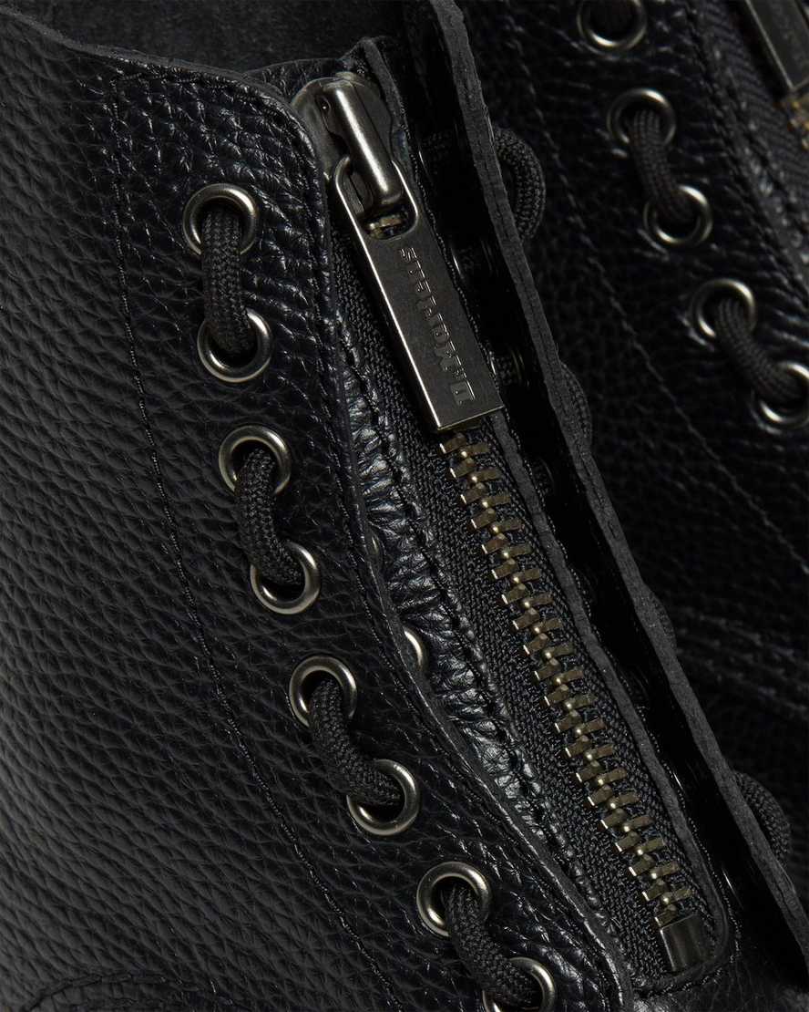 schwarze dr. martens sinclair damen-plateaustiefel