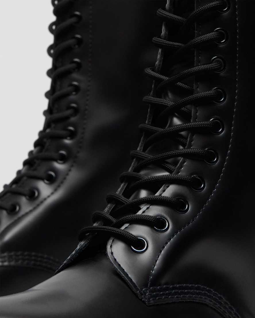 schwarze dr. martens 1914 smooth damenstiefel hohe ausführung