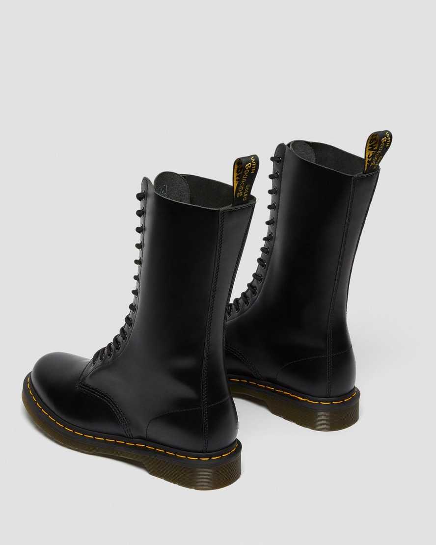 schwarze dr. martens 1914 smooth damenstiefel hohe ausführung