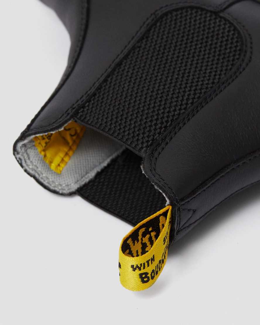 schwarze dr. martens arbor newark stahlkappen-arbeitsstiefel für damen