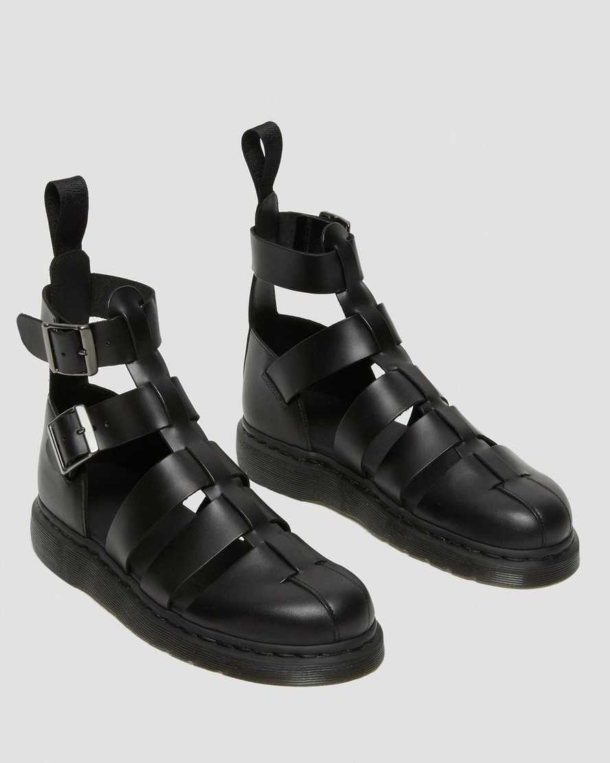 schwarze dr. martens geraldo gladiator-sandalen für damen