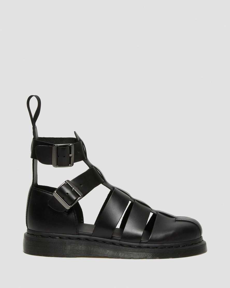 schwarze dr. martens geraldo gladiator-sandalen für damen