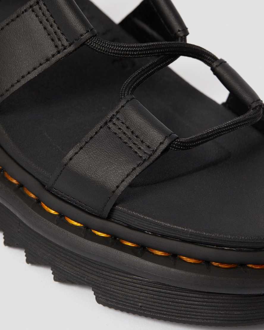 schwarze dr. martens nartilla gladiator-sandalen für damen