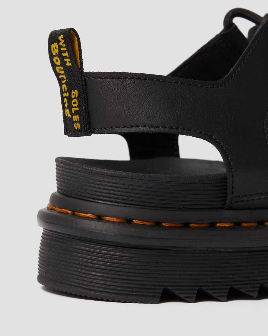 schwarze dr. martens nartilla gladiator-sandalen für damen