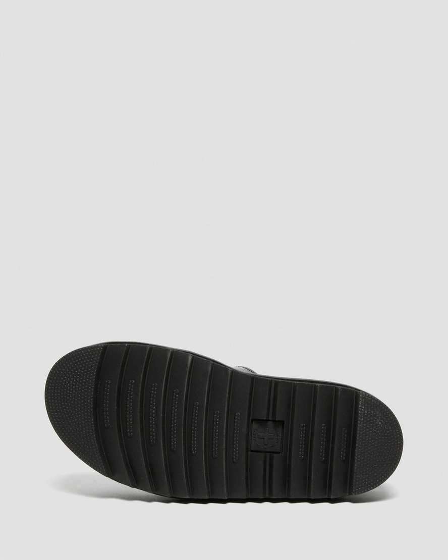 schwarze dr. martens blaire lackleder-gladiator-sandalen für damen