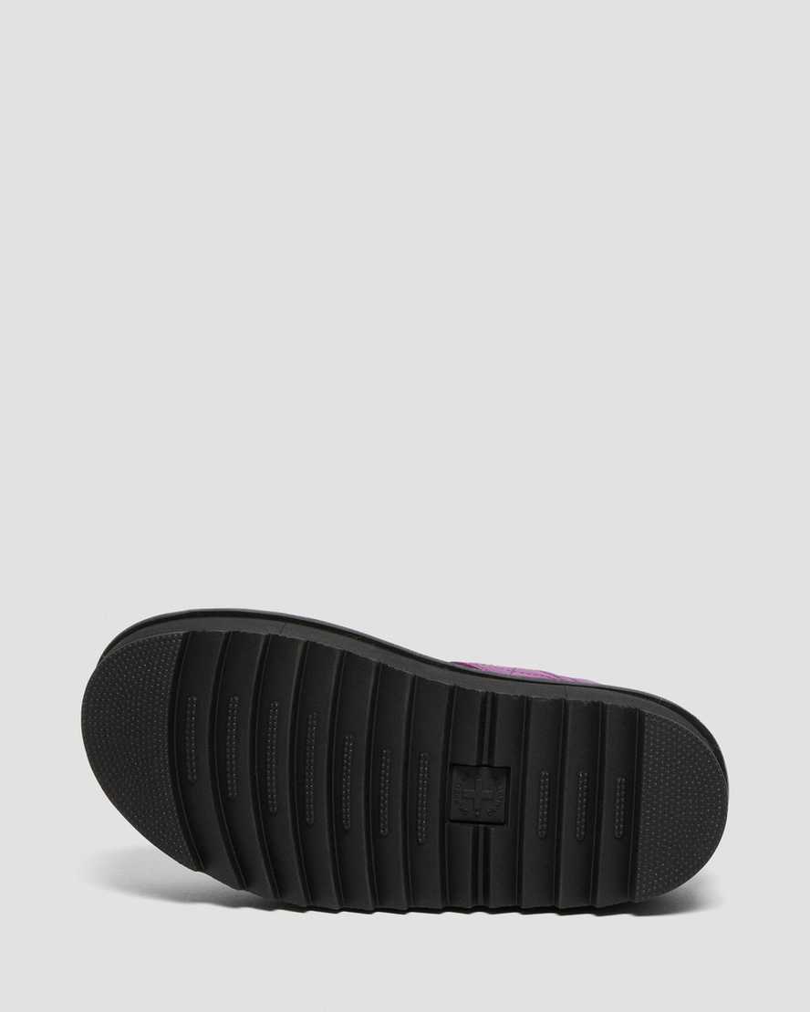 lila dr. martens voss strap plateau-sandalen für damen