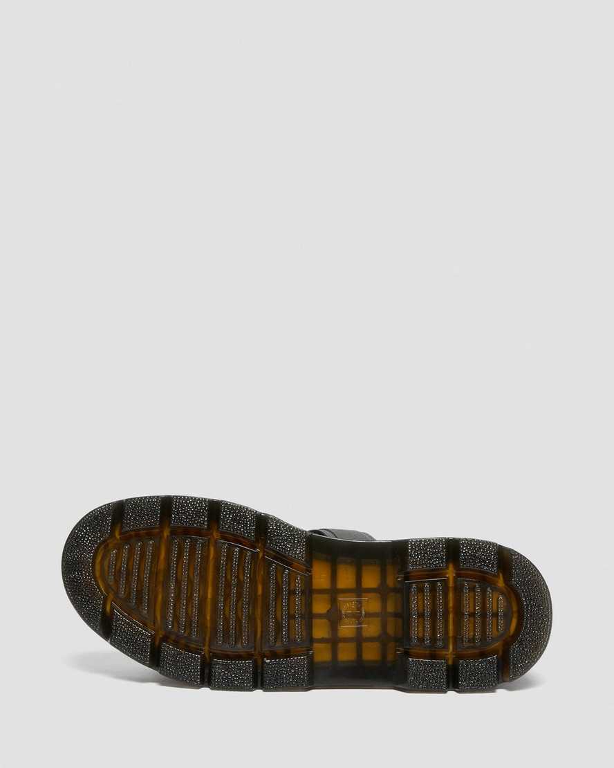 graue dr. martens pearson webbing damensandalen