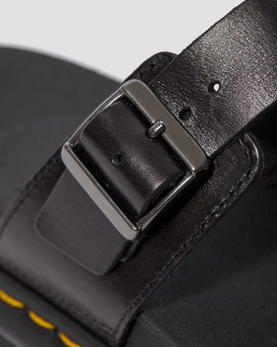schwarze dr. martens myles brando buckle damen-sandalen