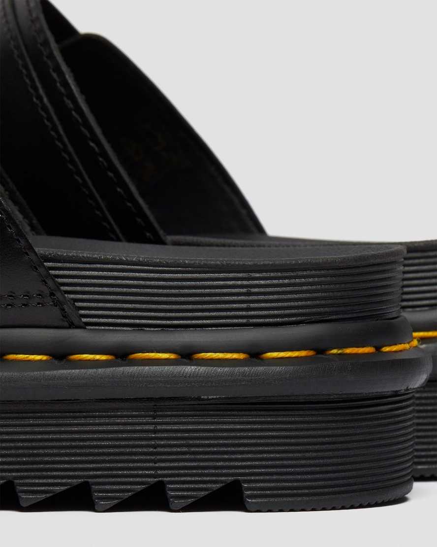 schwarze dr. martens myles brando buckle damen-sandalen