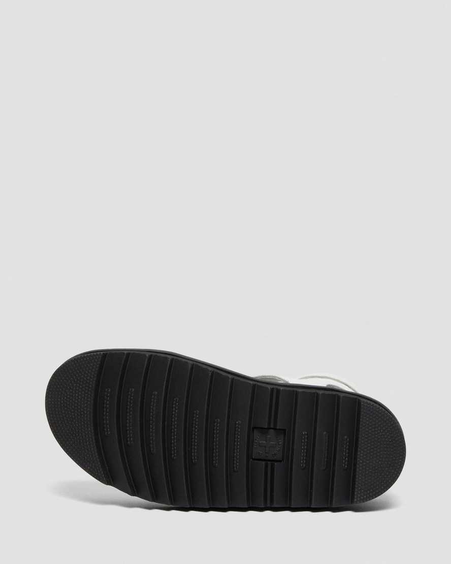 weiße dr. martens olson riemchensandalen mit reißverschluss für damen