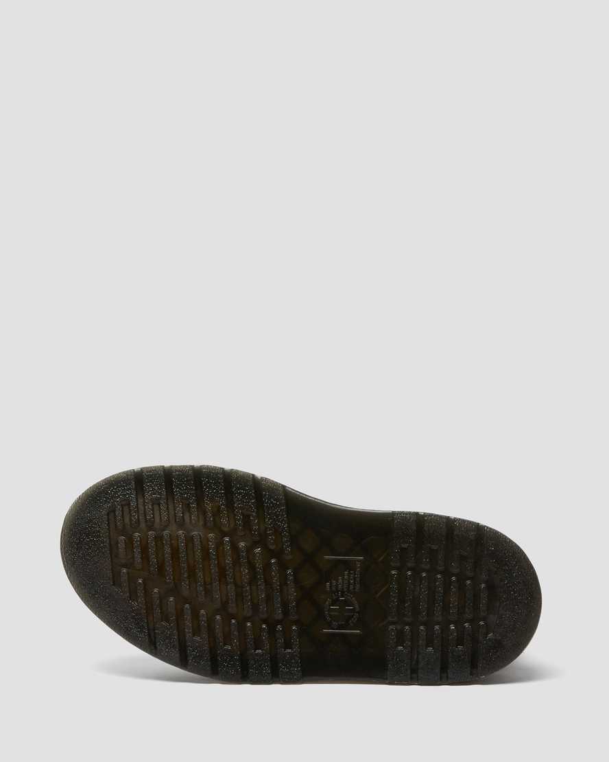 schwarze dr. martens clarissa ii lackleder-sandalen für damen mit riemen