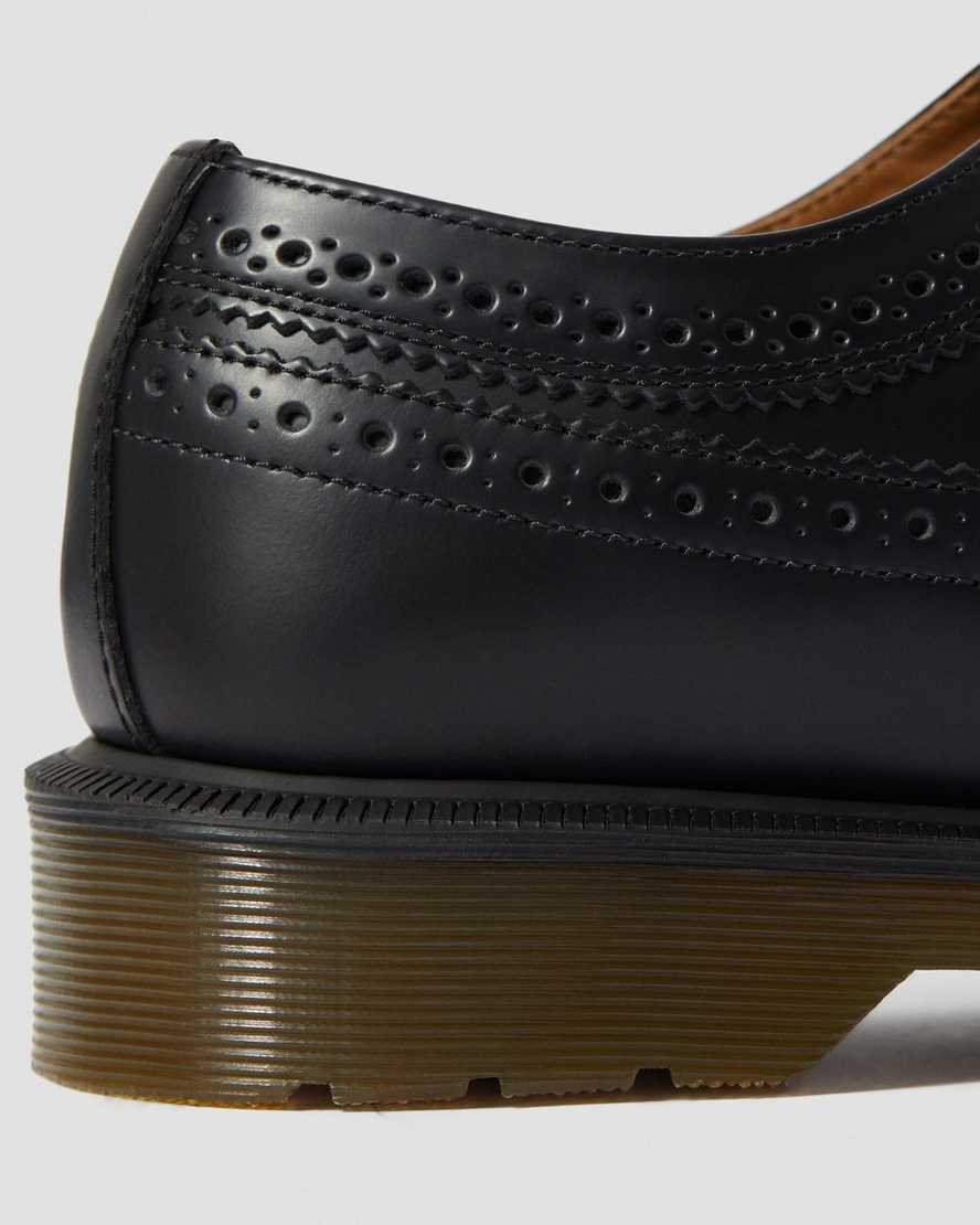 schwarze dr. martens 3989 smooth damen-brogue-schuhe