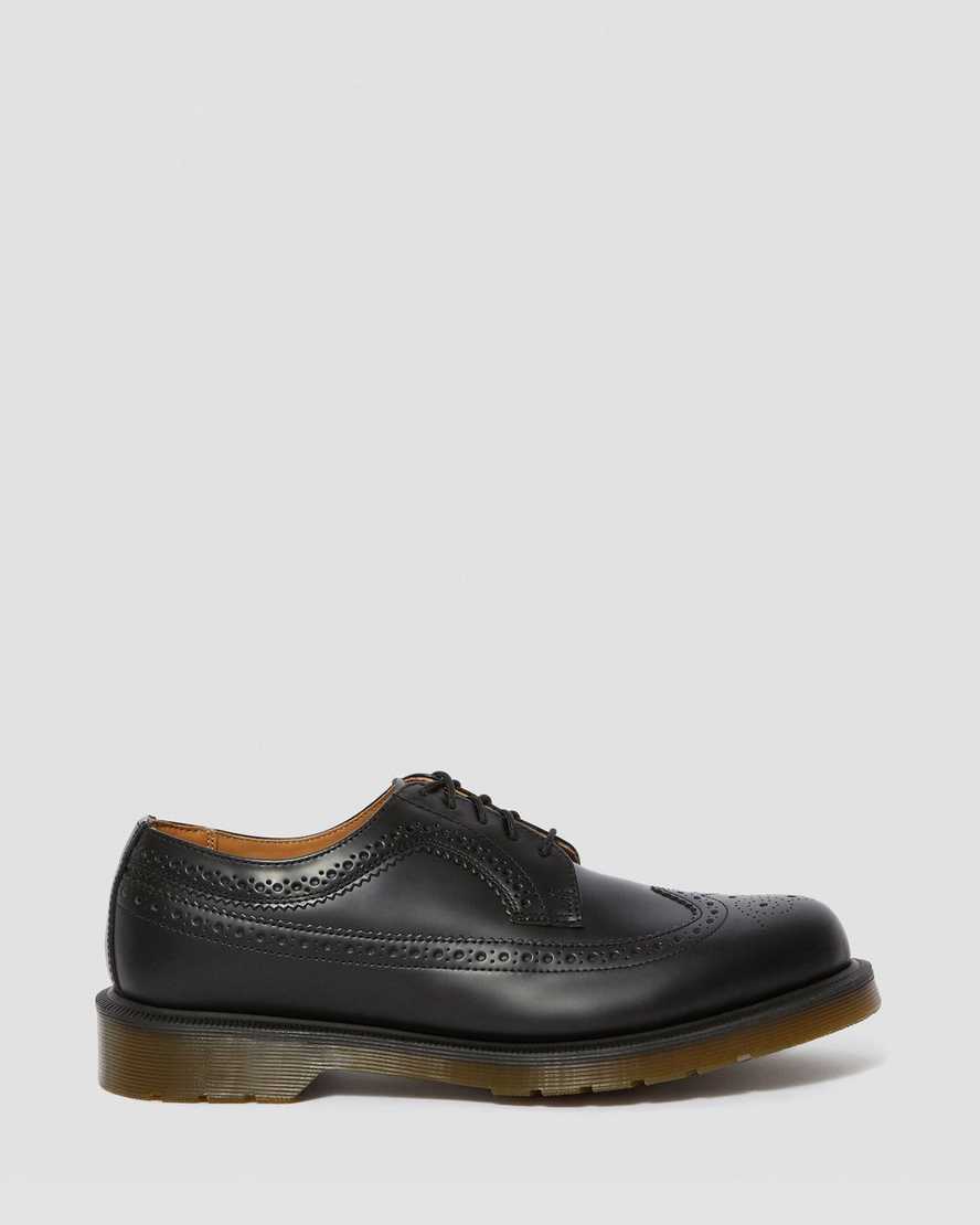 schwarze dr. martens 3989 smooth damen-brogue-schuhe