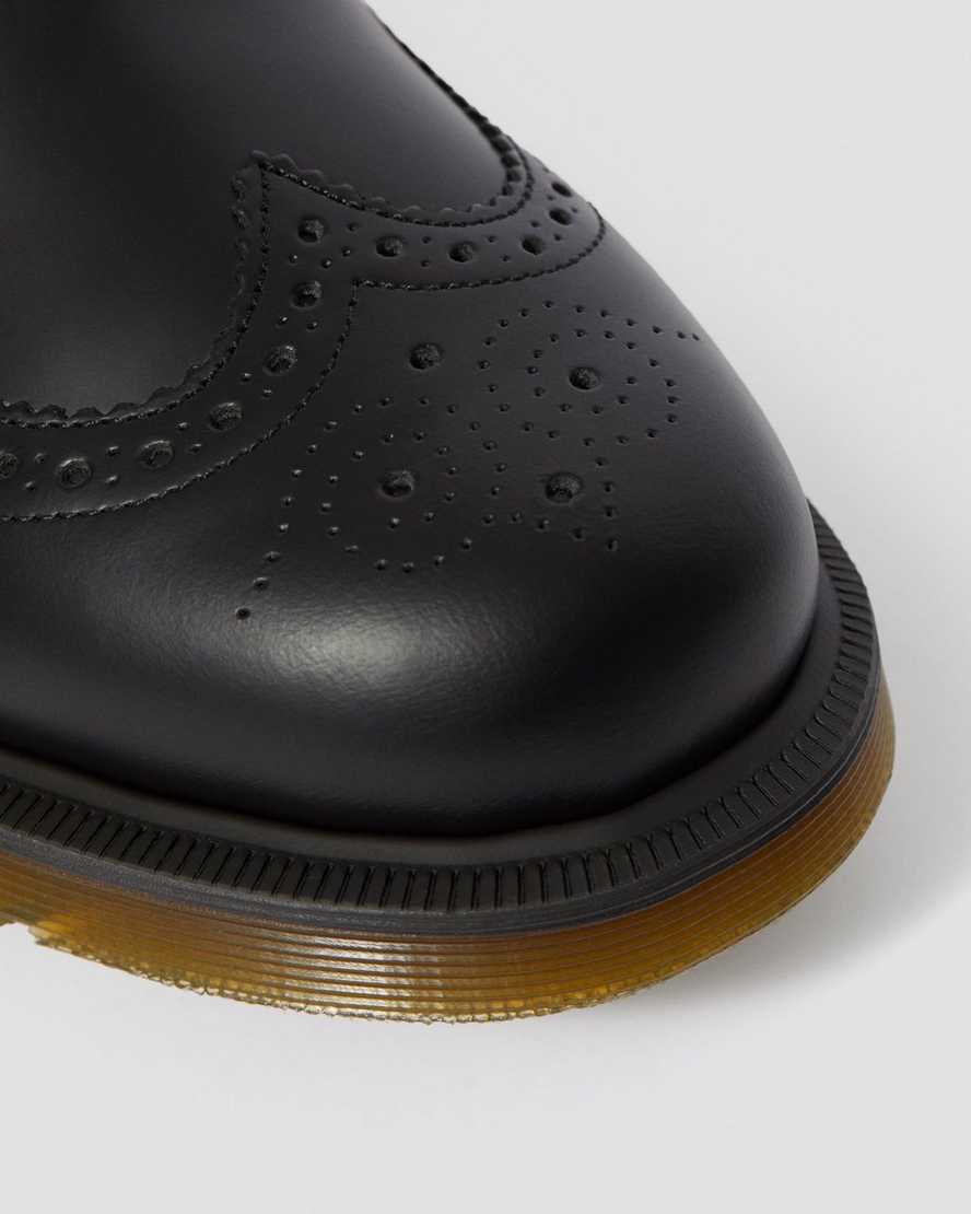 schwarze dr. martens 3989 smooth damen-brogue-schuhe