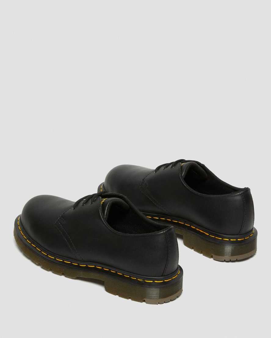 schwarze dr. martens 1461 damen-freizeitschuhe mit rutschfester stahlkappe
