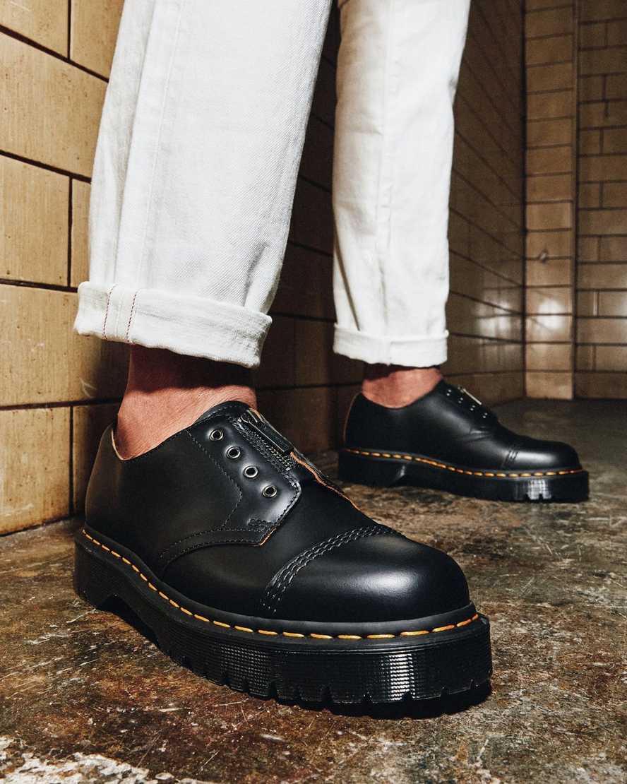 schwarze dr. martens smiths laceless bex damen-freizeitschuhe