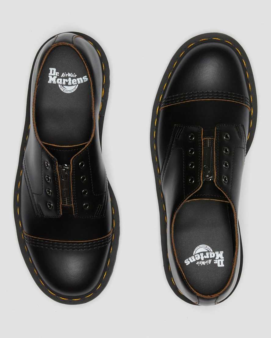 schwarze dr. martens smiths laceless bex damen-freizeitschuhe