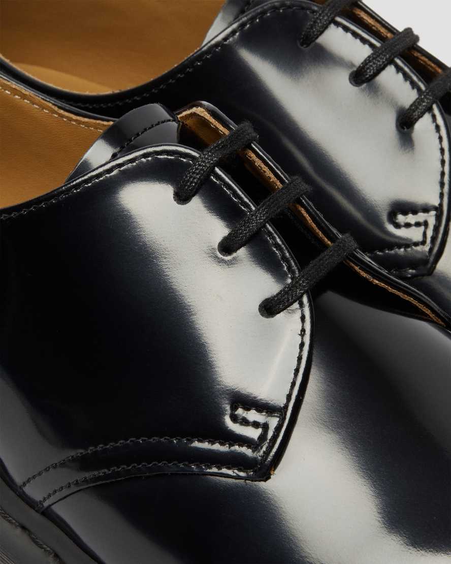schwarze dr. martens archie ii smooth damen-schnürschuhe