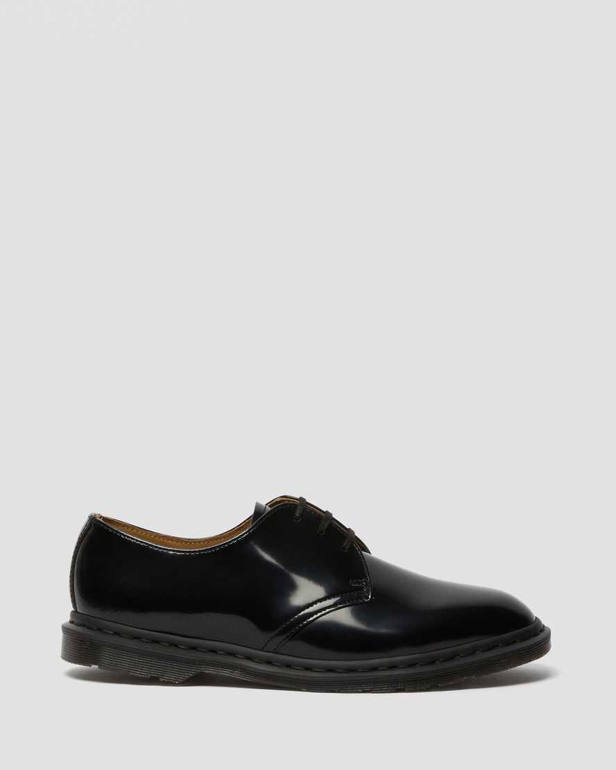 schwarze dr. martens archie ii smooth damen-schnürschuhe