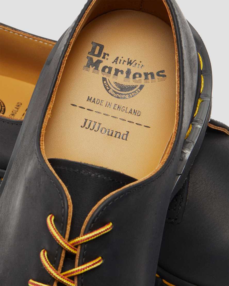 schwarze dr. martens archie ii jjjjound wyoming damen-schnürschuhe