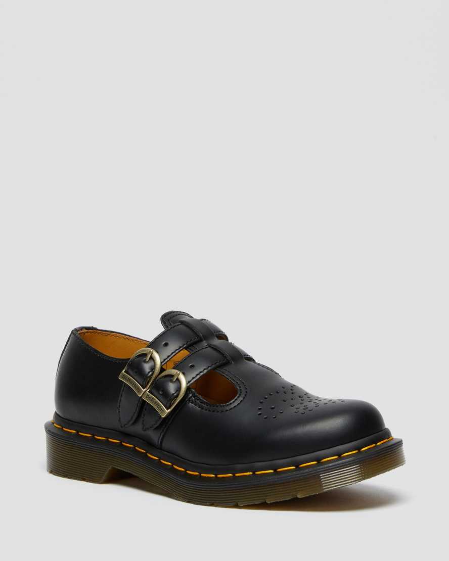 schwarze dr. martens 8065 glatte damen-mary-janes