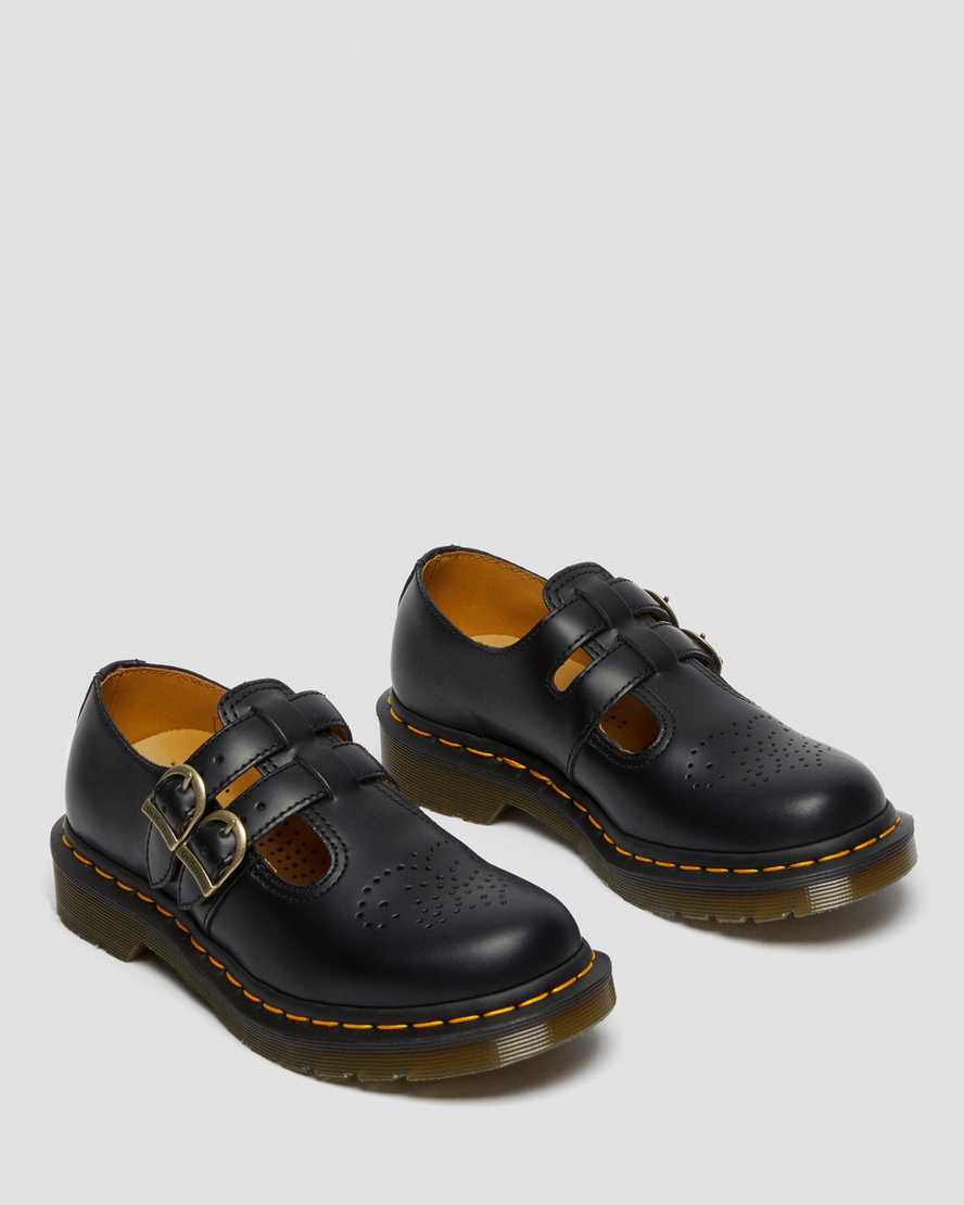 schwarze dr. martens 8065 glatte damen-mary-janes