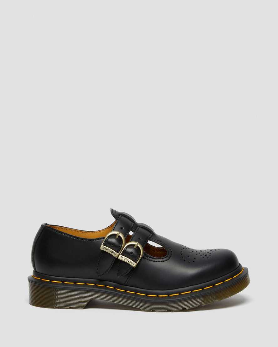 schwarze dr. martens 8065 glatte damen-mary-janes