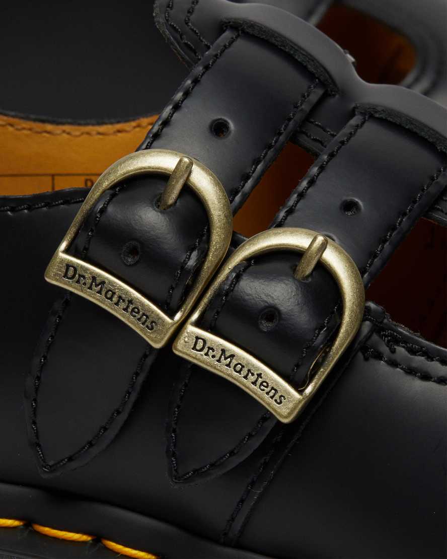 schwarze dr. martens 8065 glatte damen-mary-janes
