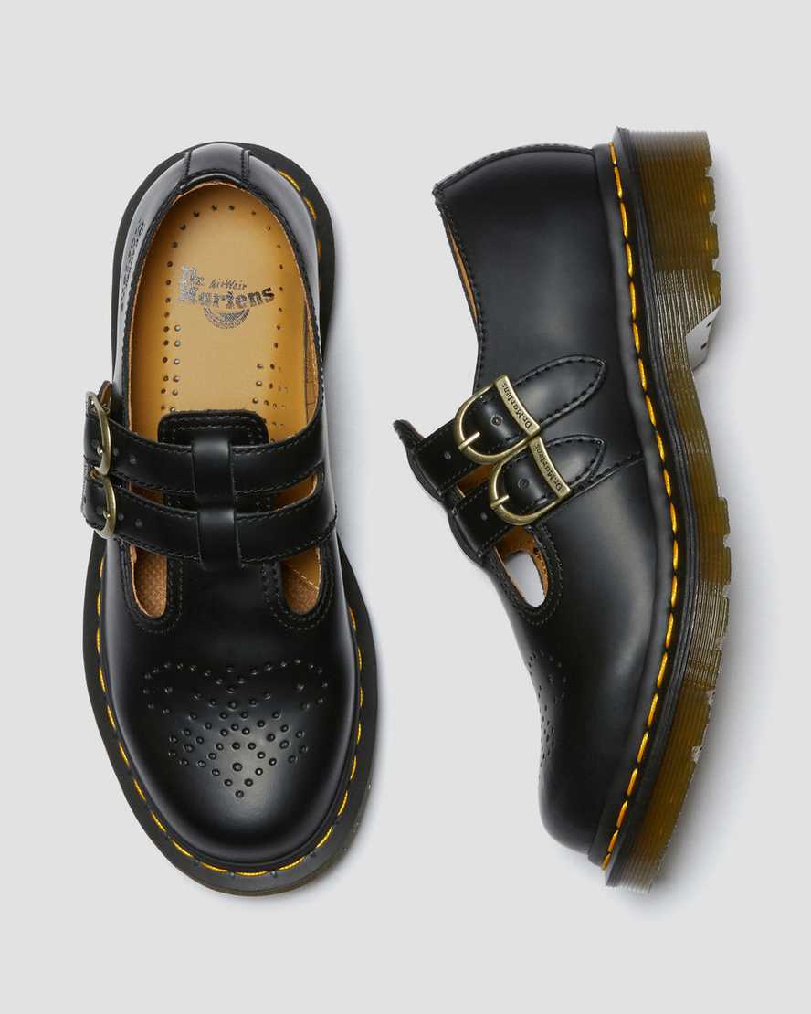 schwarze dr. martens 8065 glatte damen-mary-janes