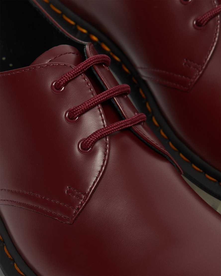 rote dr. martens 1461 iced smooth damen-oxfordschuhe