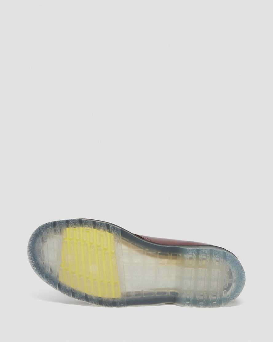 rote dr. martens 1461 iced smooth damen-oxfordschuhe