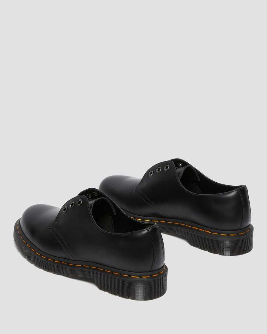 schwarze dr. martens 1461 elastic smooth damen-oxfordschuhe