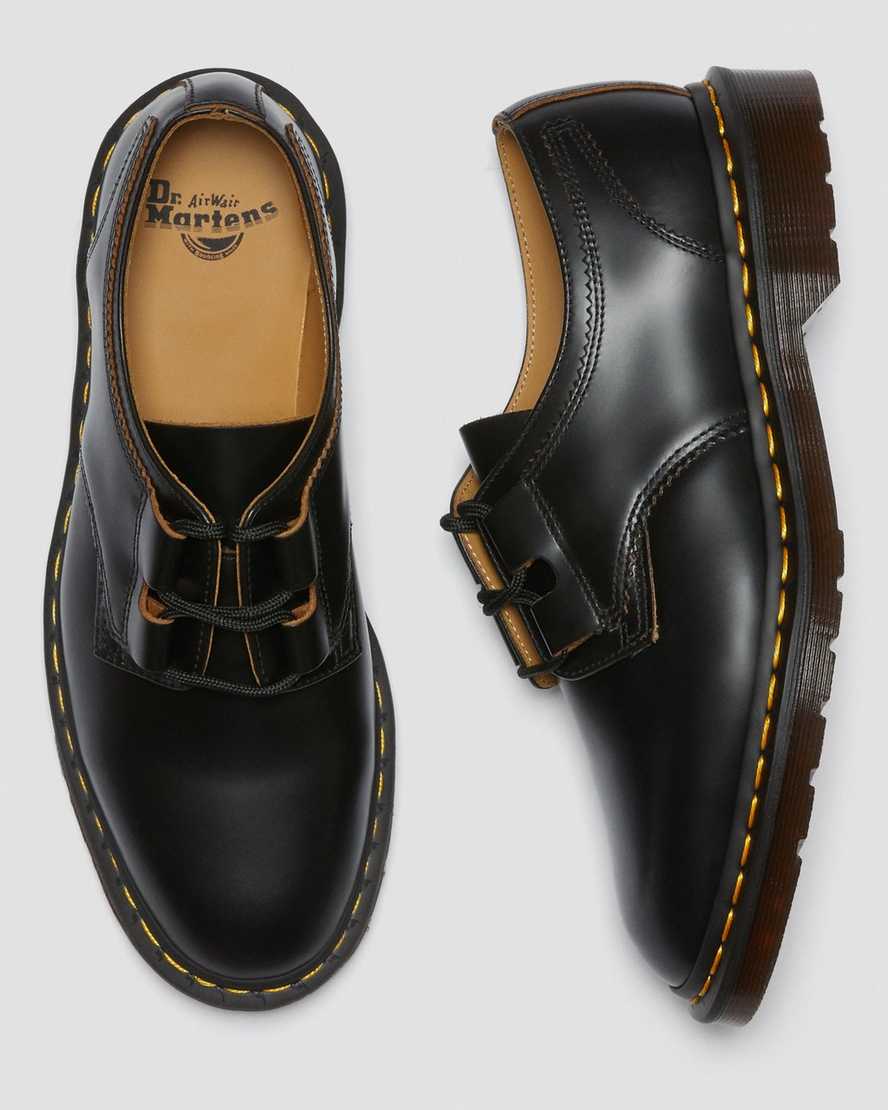 schwarze dr. martens 1461 ghillie damen-oxfordschuhe