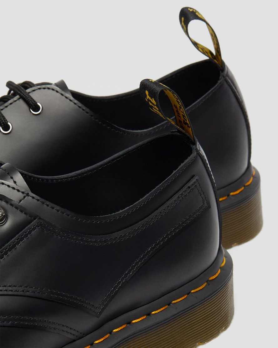 schwarze dr. martens 1461 verso smooth damen-oxfordschuhe