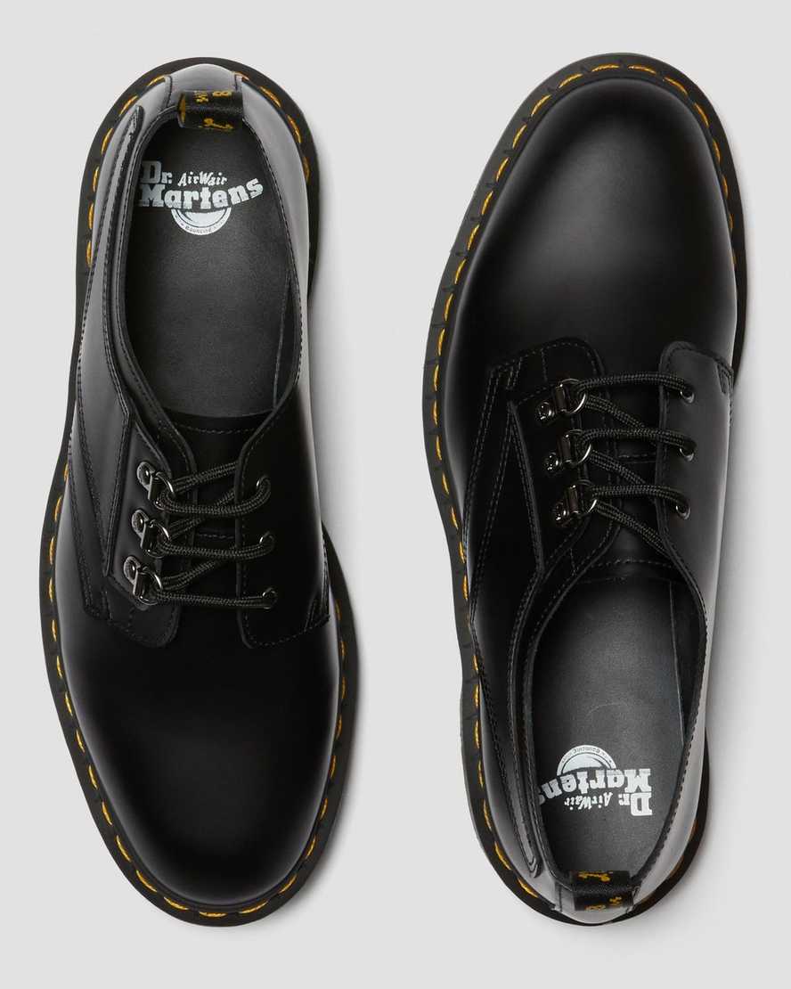 schwarze dr. martens 1461 verso smooth damen-oxfordschuhe