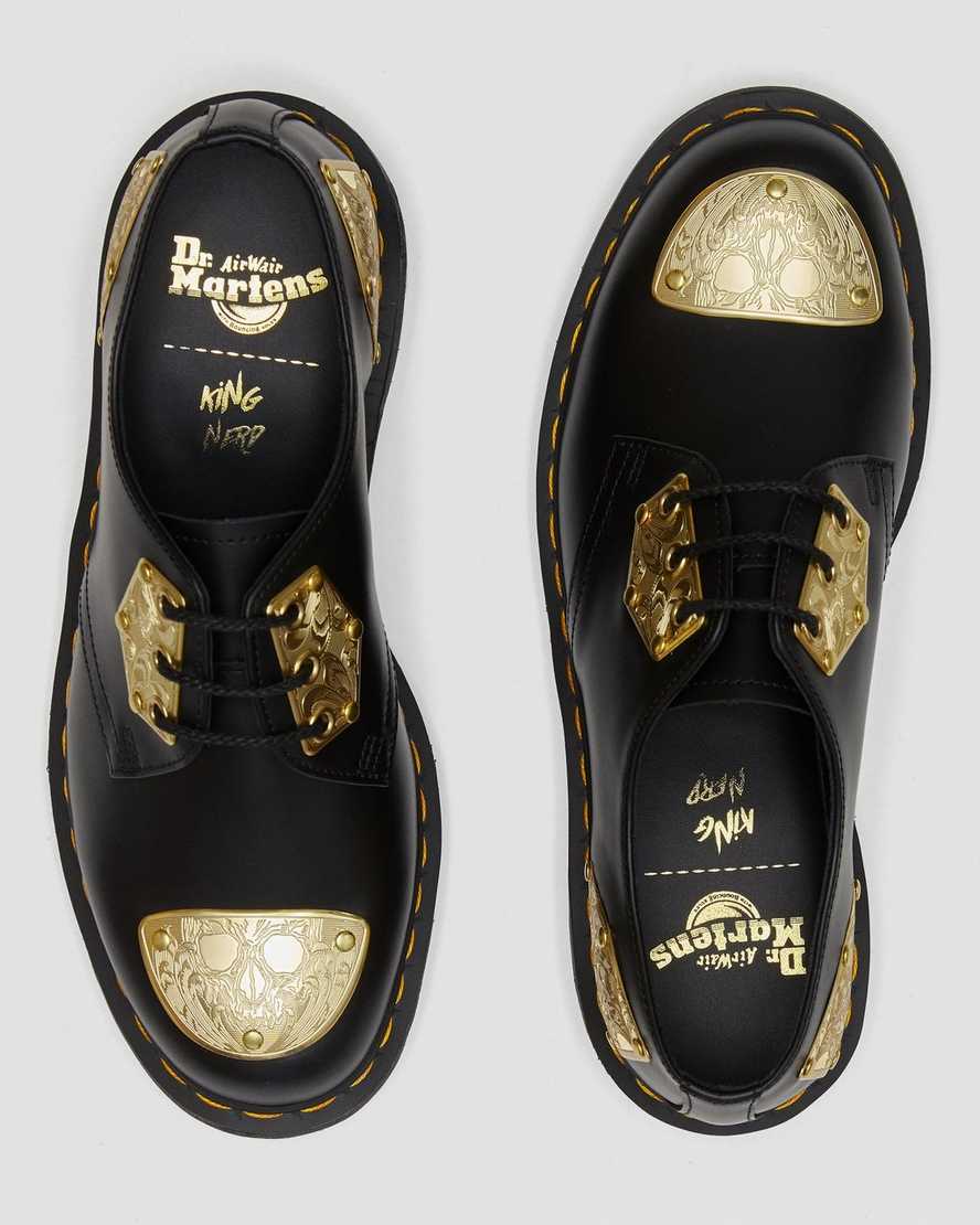schwarze dr. martens king nerd 1461 damen-oxfordschuhe