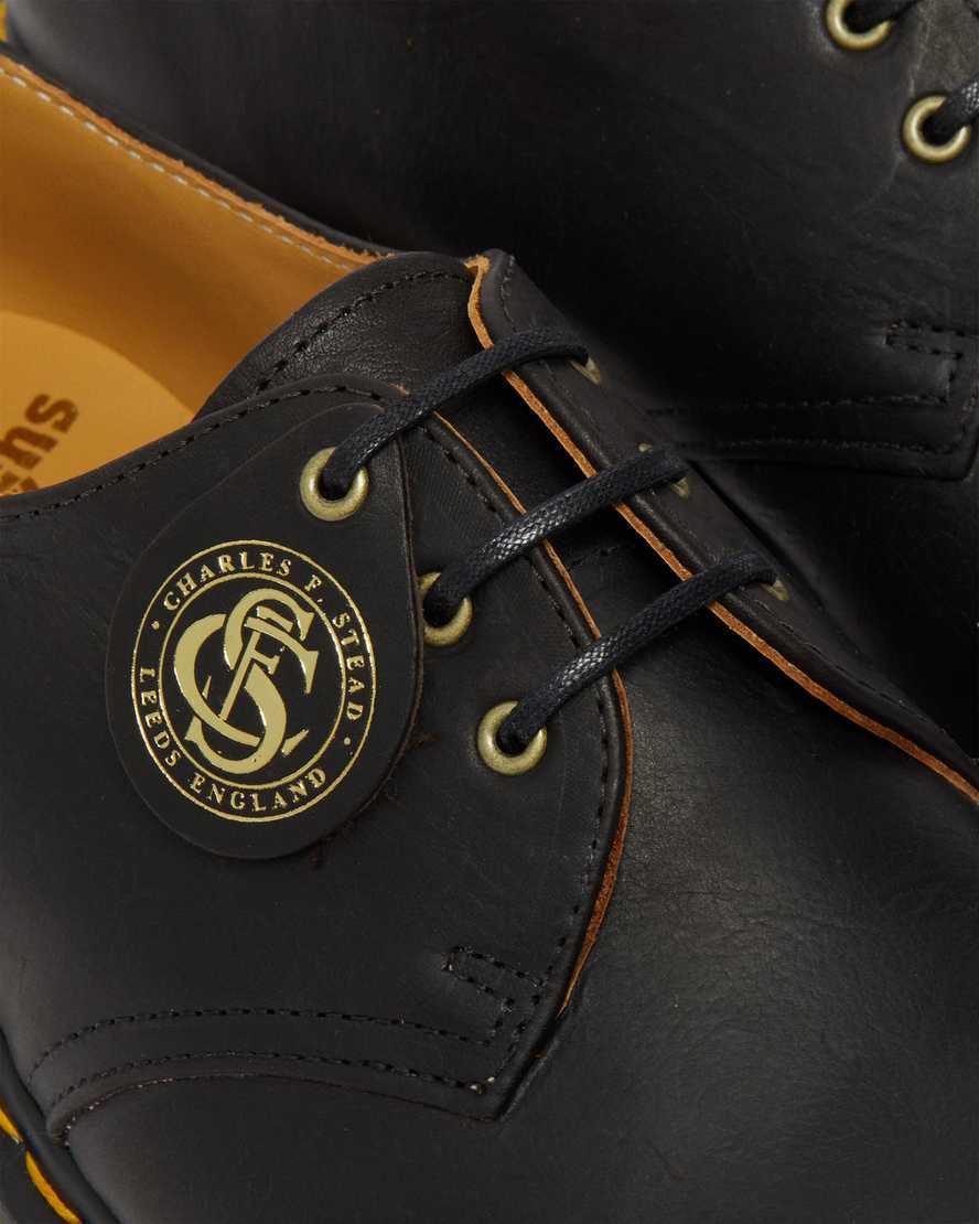 schwarze dr. martens 1461 classic oil damen-oxfordschuhe