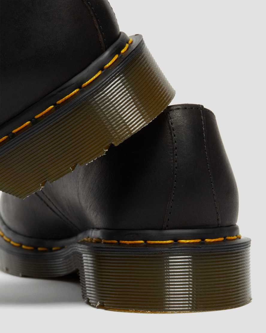 schwarze dr. martens 1461 classic oil damen-oxfordschuhe