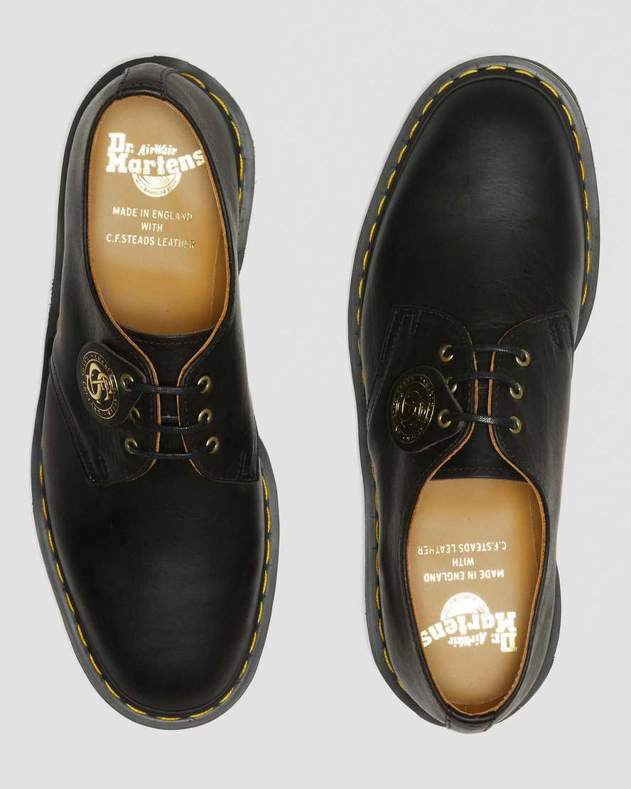 schwarze dr. martens 1461 classic oil damen-oxfordschuhe