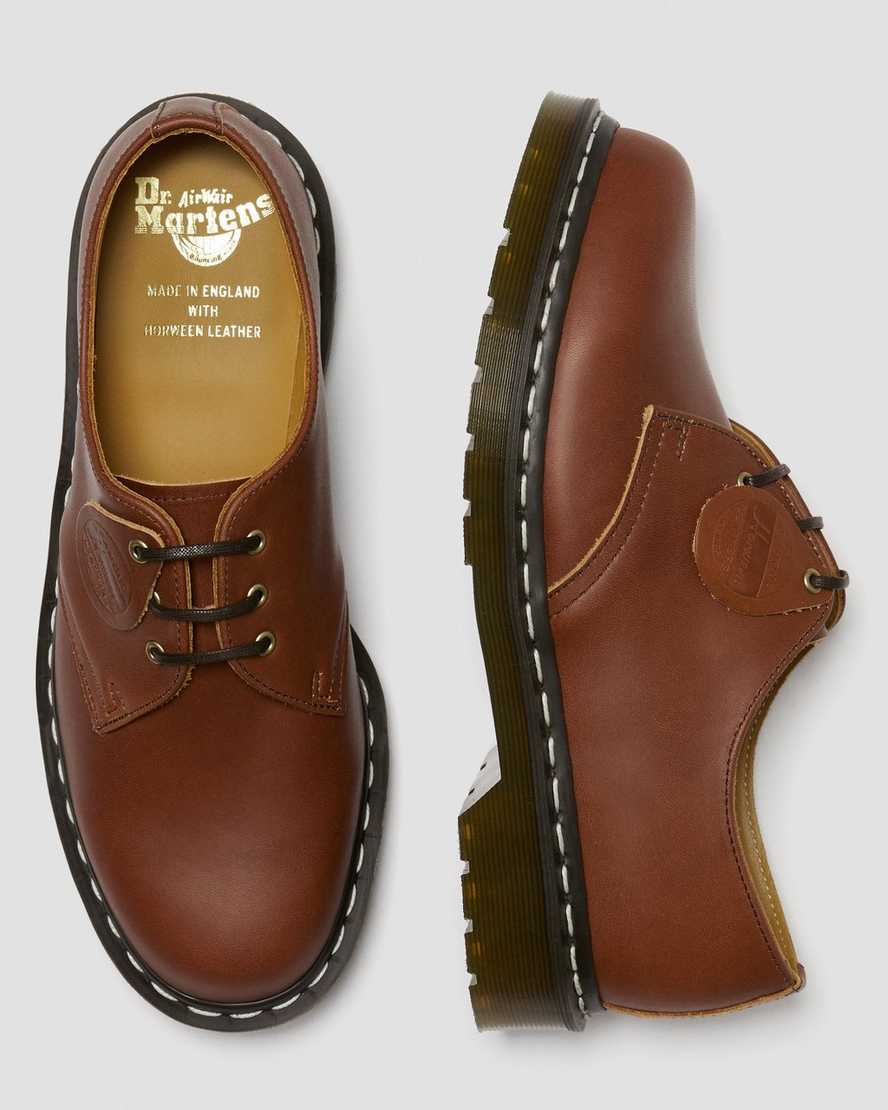 dr. martens 1461 veg tan damen-oxfordschuhe in hellbraun