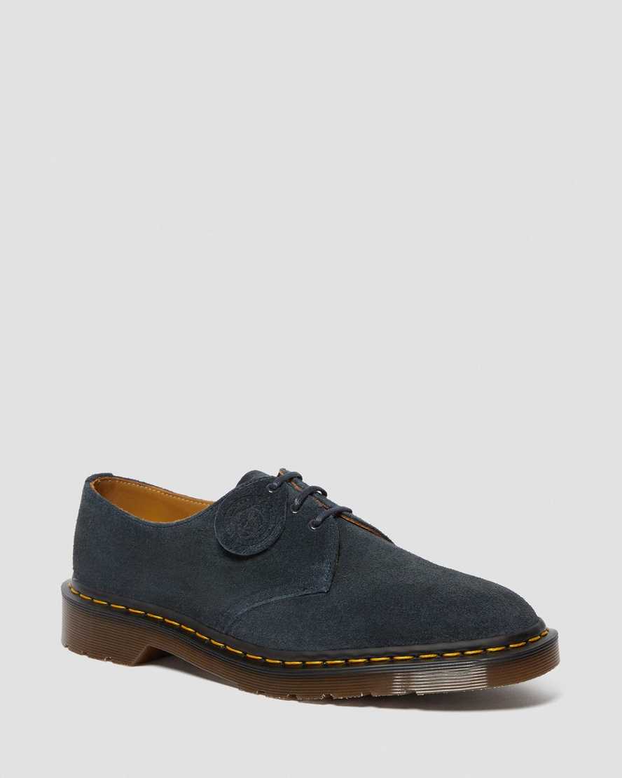 marineblaue dr. martens 1461 damen-oxfordschuhe hergestellt in england