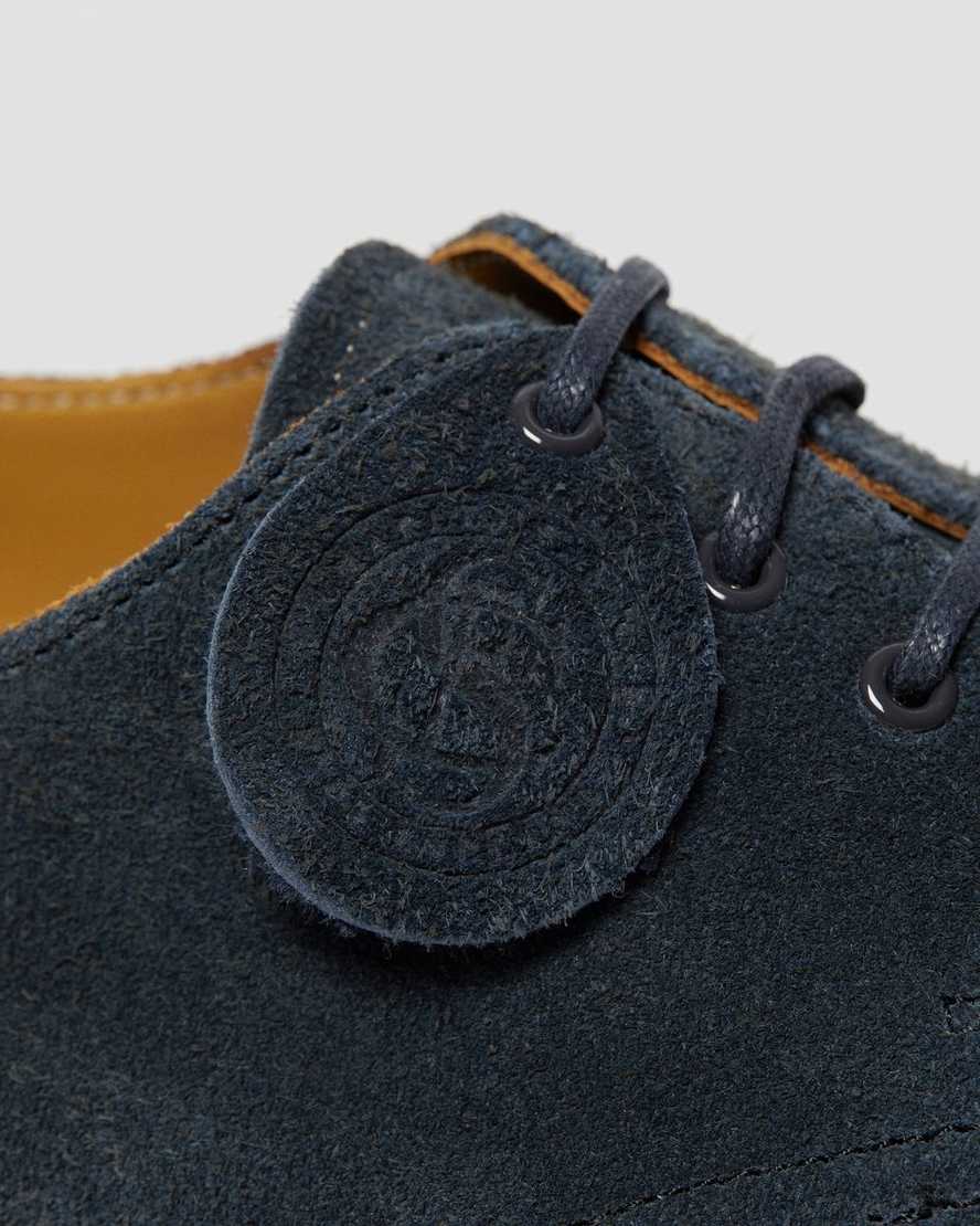 marineblaue dr. martens 1461 damen-oxfordschuhe hergestellt in england