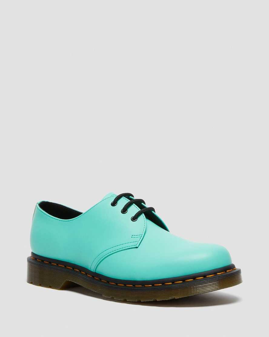 türkisfarbene dr. martens 1461 smooth damen-oxfordschuhe