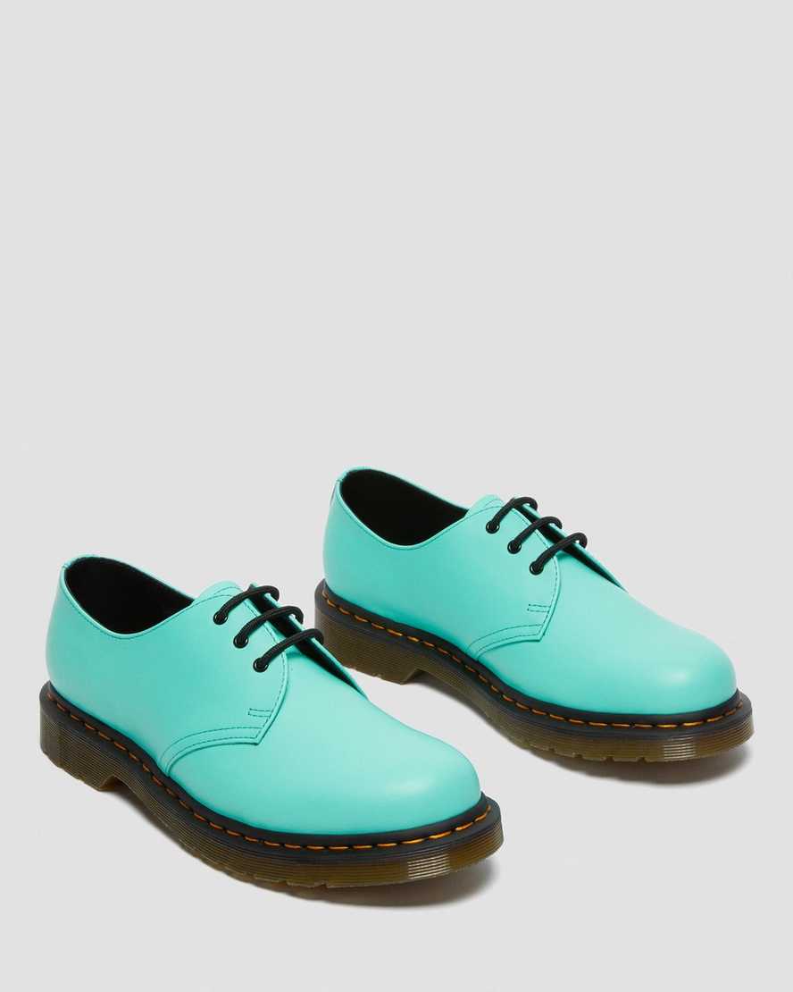 türkisfarbene dr. martens 1461 smooth damen-oxfordschuhe
