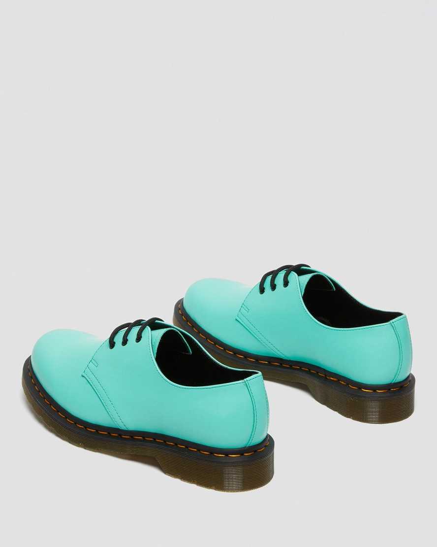 türkisfarbene dr. martens 1461 smooth damen-oxfordschuhe